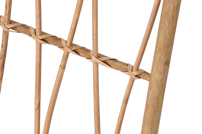 DKD Home Decor Cabecero Cama Estilo Scandi Natural Bambú y Ratán 161 x 61 x 2 cm