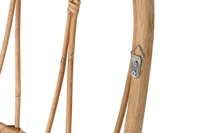 DKD Home Decor Cabecero Cama Estilo Scandi Natural Bambú y Ratán 161 x 61 x 2 cm