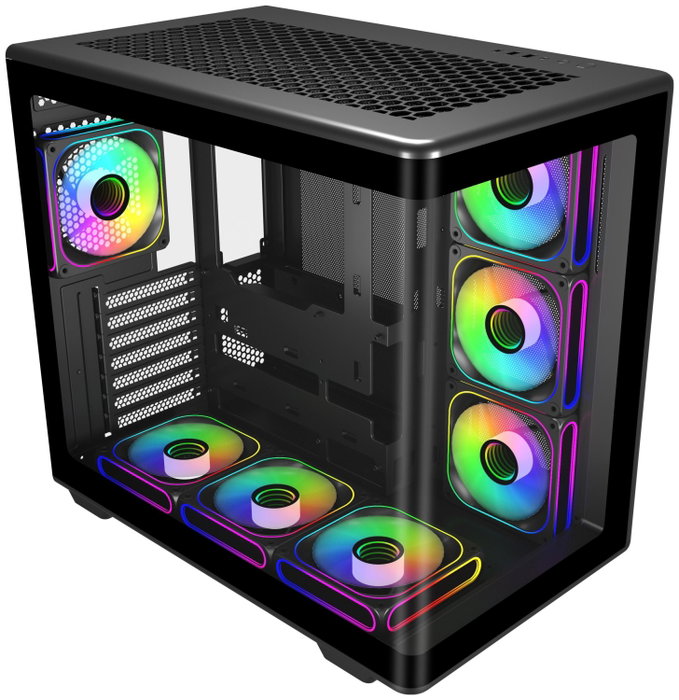 Cooler Master Elite 600 Negro con 7 ventiladores ARGB