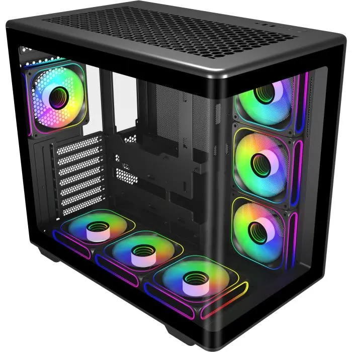 Cooler Master Elite 600 Black Torre PC - Caja Torre Media con 7 Ventiladores ARGB y Hub Incluido - COO4719512162033