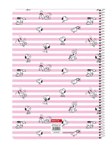 Safta Cuaderno Espiral Snoopy 80 Hojas Cuadriculado 4 mm Folio Tapas Extraduras Safta Cuaderno Espiral Snoopy 80 Hojas Cuadriculado 4 mm Folio Tapas Extraduras