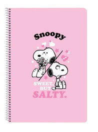 Safta Cuaderno Espiral Snoopy 80 Hojas Cuadriculado 4 mm Folio Tapas Extraduras
