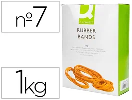 Q-connect Gomillas elásticas número 7, 1000 gr, 70 x 2 mm