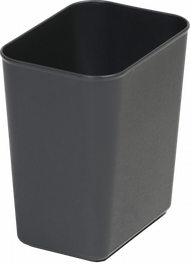 PROBBAX - FR-1003-BLA - Papelera de polipropileno resistente Papelera de polipropileno resistente - 28 x 21 x 31 cm - 13,21 L - Negro