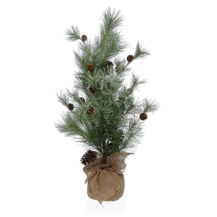 Planta Decorativa Versa Lino Metal Plástico Cemento 35 x 60 x 35 cm Planta Decorativa Versa Lino Metal Plástico Cemento 35 x 60 x 35 cm