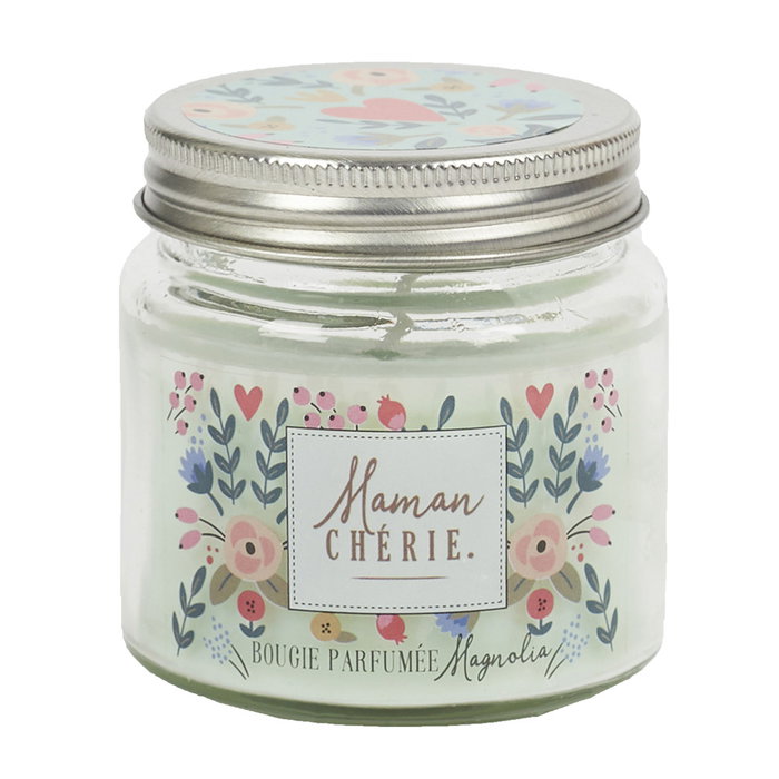 Home Deco Factory Vela Perfumada Con Tarro Colección Pour Elle - Aromas Magnolia o Raspberry Rose - 70g - Duración 13h