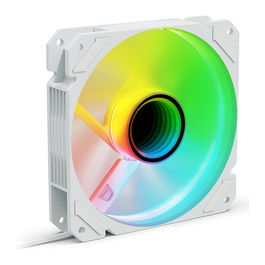 SHARKOON SHARK Mirror RGB PWM REVERSE Ventilador 120mm Blanco con Iluminación RGB PWM