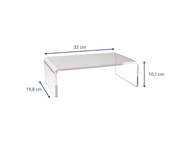 Maul Soporte para monitor de acrílico transparente 320x198x100 mm Maul Soporte para monitor de acrílico transparente 320x198x100 mm