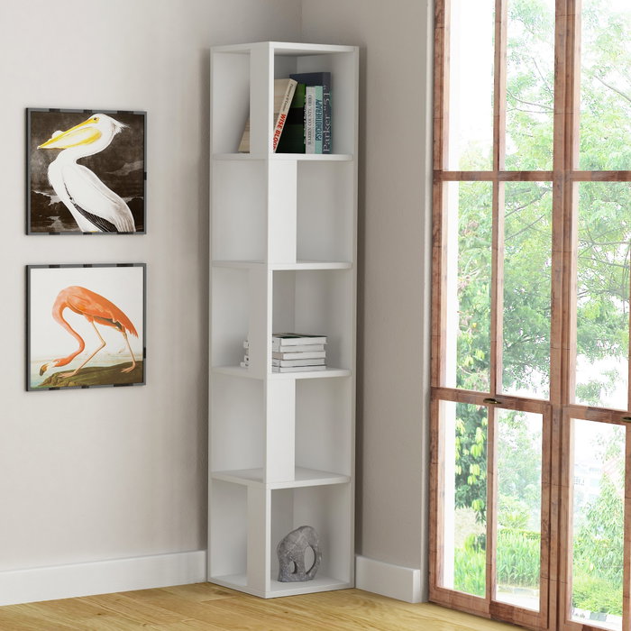 Hanah Home Estantería Blanco Ancho 34 cm Altura 161 cm Profundidad 34 cm