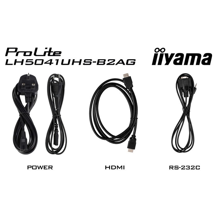 iiyama LH5041UHS-B2AG 50IN LCD UHD 4K 3840x2160 500cd/m2 24/7 3xHDMI 1xUSB 2.0 1xVGA