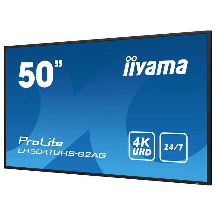 iiyama LH5041UHS-B2AG 50IN LCD UHD 4K 3840x2160 500cd/m2 24/7 3xHDMI 1xUSB 2.0 1xVGA