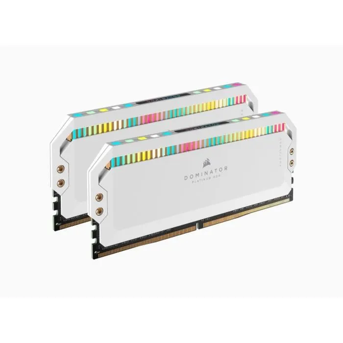 Memoria de RAM - Corsair - Dominator Platinum RGB DDR5 - 32GB 2x16GB DIMM - 6200 MHz - 1.3V - Blanco (CMT32GX5M2X6200C36W)