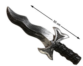 Cuchillo Ondulado 30 cm Para Disfraz De Guerrero Ninja Accesorio Fiesta Temática