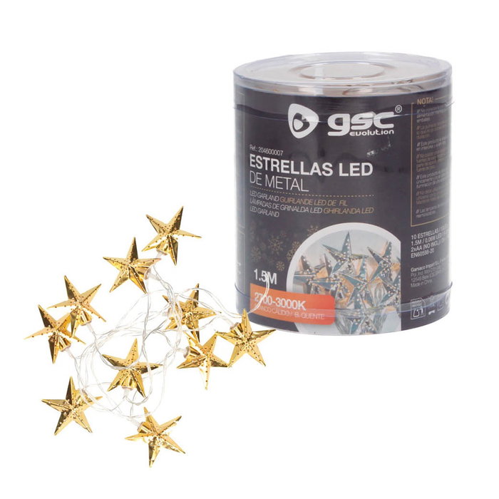 GSC Evolution Estrellas LED doradas 1,35M 2700 - 3000K GSC Evolution Estrellas LED doradas 1,35M 2700 - 3000K