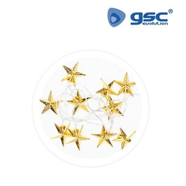 GSC Evolution Estrellas LED doradas 1,35M 2700 - 3000K