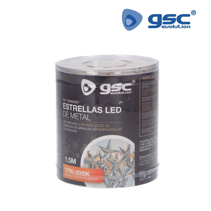 GSC Evolution Estrellas LED doradas 1,35M 2700 - 3000K GSC Evolution Estrellas LED doradas 1,35M 2700 - 3000K