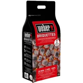 Weber Briquetas de Carbón 8kg - Calidad FSC - Calor Óptimo y Combustión de Larga Duración para Barbacoas