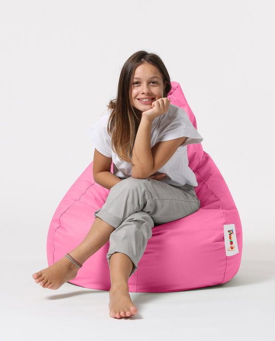 Atelier Del Sofa Saco de Judías para Jardín Rosa Puf Exterior 80 cm Ancho 80 cm Respaldo