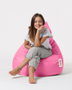 Atelier Del Sofa Saco de Judías para Jardín Rosa Puf Exterior 80 cm Ancho 80 cm Respaldo
