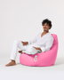 Atelier Del Sofa Saco de Judías para Jardín Rosa Puf Exterior 80 cm Ancho 80 cm Respaldo