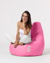 Atelier Del Sofa Saco de Judías para Jardín Rosa Puf Exterior 80 cm Ancho 80 cm Respaldo