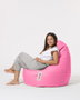 Atelier Del Sofa Saco de Judías para Jardín Rosa Puf Exterior 80 cm Ancho 80 cm Respaldo