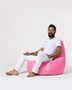 Atelier Del Sofa Saco de Judías para Jardín Rosa Puf Exterior 80 cm Ancho 80 cm Respaldo