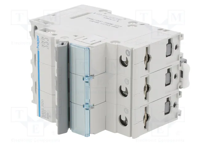 Hager MBS320 Interruptor Magnetotérmico 3 Polos B-20A 6kA QuickConnect Hager MBS320 Interruptor Magnetotérmico 3 Polos B-20A 6kA QuickConnect