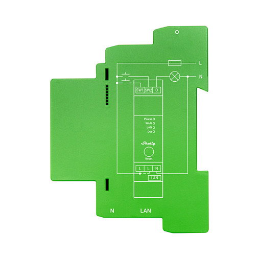 Shelly Pro Dimmer 1PM Regulador de Intensidad para LED/Bombilla con WLAN, LAN, BT, Montaje en Carril DIN