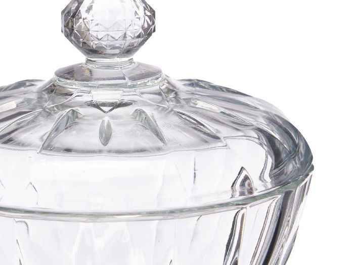 Pasabahce Bombonera con Pie Diamond Transparente Vidrio 11.1 x 15 x 11.1 cm (Set de 10)