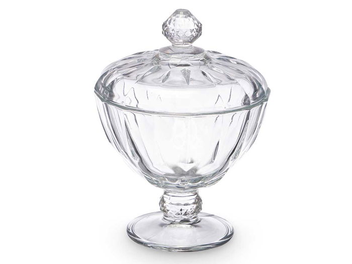 Pasabahce Bombonera con Pie Diamond Transparente Vidrio 11.1 x 15 x 11.1 cm (Set de 10)