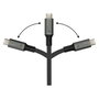 GoodConnections Cable USB-C 4.0 (ST-ST) 1m Textilmantel 100W 8K 30Hz Gris