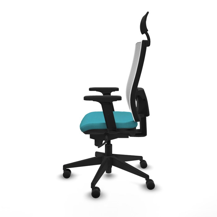 PIQUERAS Y CRESPO Silla de oficina Horna con mecanismo Sincro, Turquesa y Blanco PIQUERAS Y CRESPO Silla de oficina Horna con mecanismo Sincro, Turquesa y Blanco