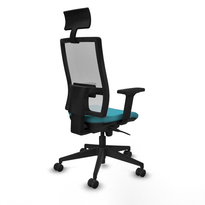 PIQUERAS Y CRESPO Silla de oficina Horna con mecanismo Sincro, Turquesa y Blanco PIQUERAS Y CRESPO Silla de oficina Horna con mecanismo Sincro, Turquesa y Blanco