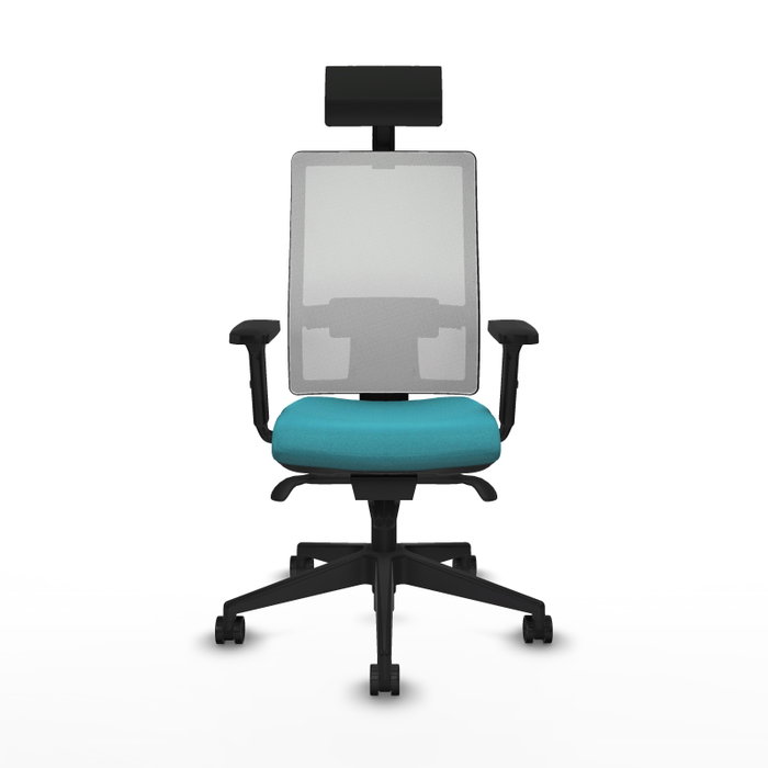 PIQUERAS Y CRESPO Silla de oficina Horna con mecanismo Sincro, Turquesa y Blanco PIQUERAS Y CRESPO Silla de oficina Horna con mecanismo Sincro, Turquesa y Blanco
