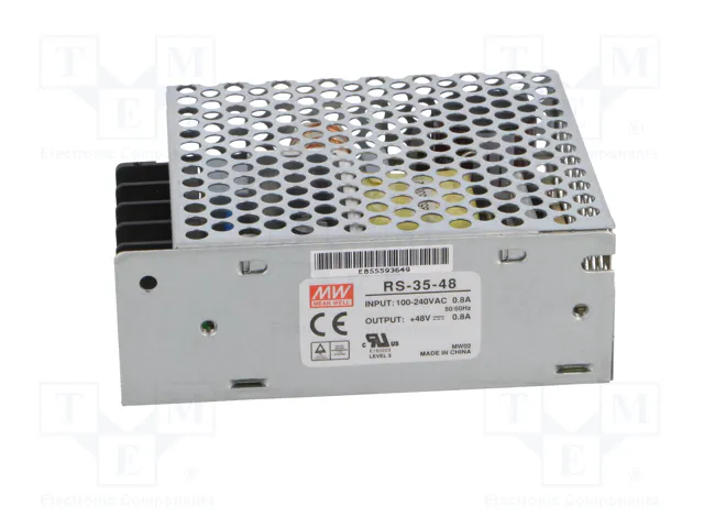 MEAN WELL RS-35-48 Alimentador de impulso 35W 48VDC