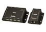 Aten UCE3250 Extensor USB 2.0 sobre Cable Ethernet CAT5/6 hasta 50 metros con Hub de 4 Puertos, Negro