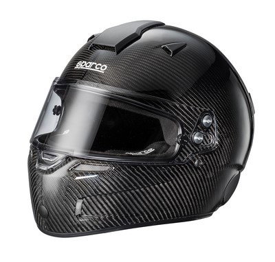 Sparco S0033541S Casco Air KF-7W Carbon FIA Karting Talla S Negro - Calota carbono-kevlar, máximo nivel ventilación