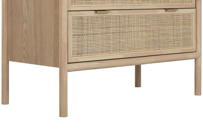 DKD Home Decor Cómoda Tropical Natural Ratán y Abeto 79 x 39 x 80 cm