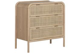 DKD Home Decor Cómoda Tropical Natural Ratán y Abeto 79 x 39 x 80 cm