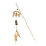 Nayeco Vara Animales Madera con Catnip y Pluma de 40 cm (Pack de 3 unidades)