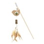 Nayeco Vara Animales Madera con Catnip y Pluma de 40 cm (Pack de 3 unidades)