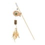 Nayeco Vara Animales Madera con Catnip y Pluma de 40 cm (Pack de 3 unidades)
