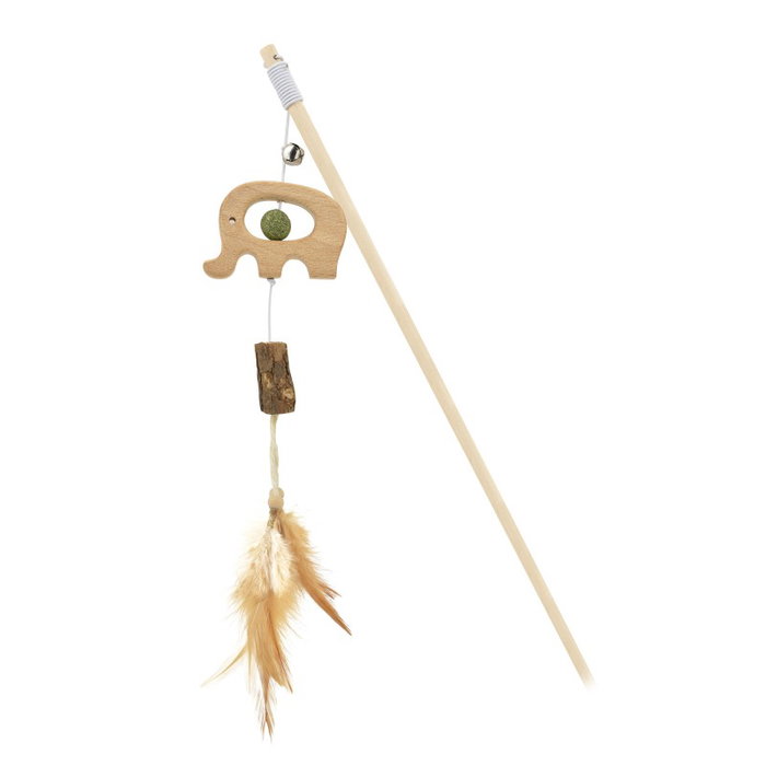 Nayeco Vara Animales Madera con Catnip y Pluma de 40 cm (Pack de 3 unidades) Nayeco Vara Animales Madera con Catnip y Pluma de 40 cm (Pack de 3 unidades)