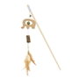 Nayeco Vara Animales Madera con Catnip y Pluma de 40 cm (Pack de 3 unidades)
