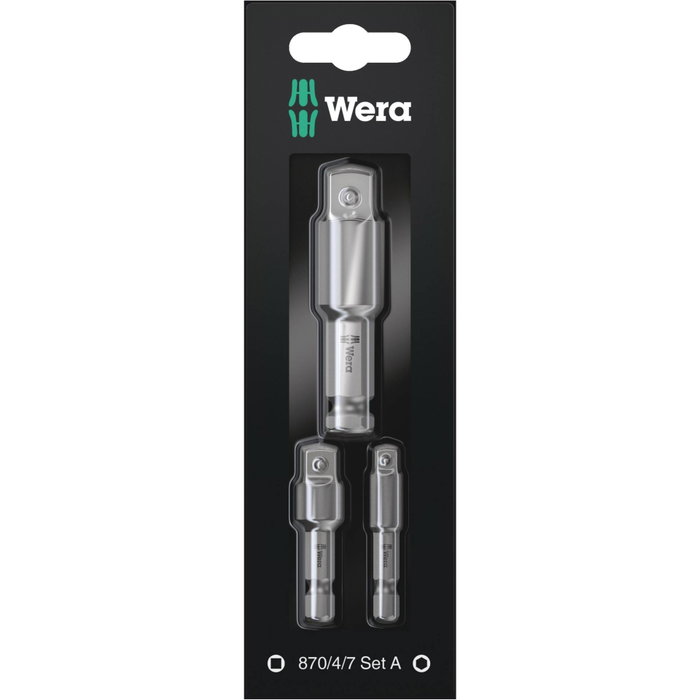 Wera 870/4/7 Set A SB Juego de 3 Puntas de Herramienta Wera 870/4/7 Set A SB Juego de 3 Puntas de Herramienta