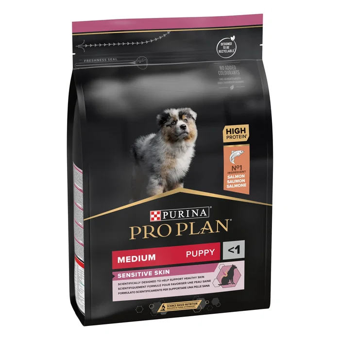 Purina Pro Plan Puppy Medium Derma 3 kg - Comida para Perros Cachorros de Raza Mediana, Nutrición Adaptada