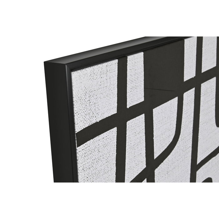 DKD Home Decor Cuadro Lienzo de Líneas, Pack de 2, 103x143 cm, Negro y Blanco DKD Home Decor Cuadro Lienzo de Líneas, Pack de 2, 103x143 cm, Negro y Blanco