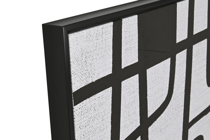 DKD Home Decor Cuadro Lienzo de Líneas, Pack de 2, 103x143 cm, Negro y Blanco DKD Home Decor Cuadro Lienzo de Líneas, Pack de 2, 103x143 cm, Negro y Blanco