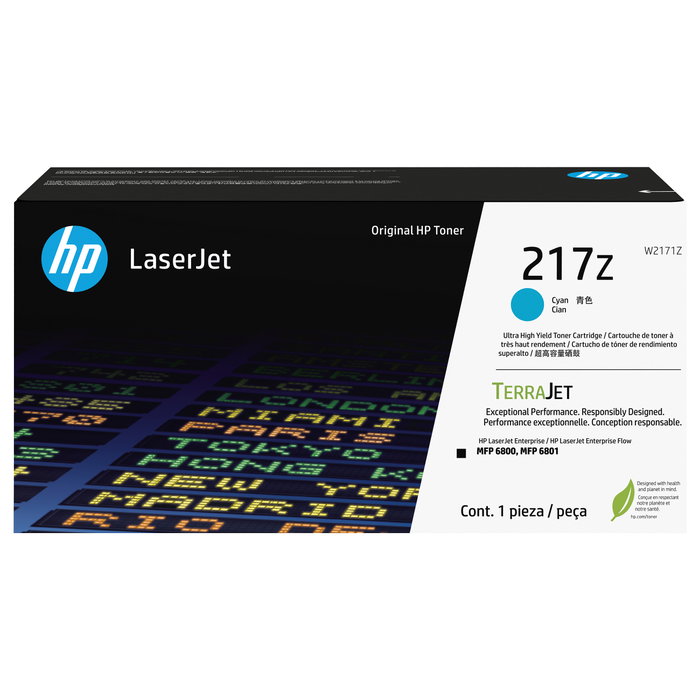 HP Cartucho de tóner Original LaserJet 217Z Cian (W2171Z) HP Cartucho de tóner Original LaserJet 217Z Cian (W2171Z)